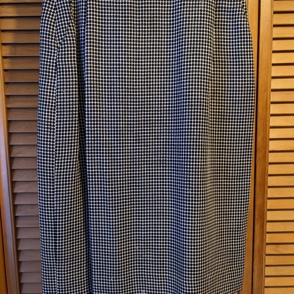 Vintage Irving Samuel Montreal Navy & White Pure Virgin Wool Jacket & Skirt … - Picture 10 of 13